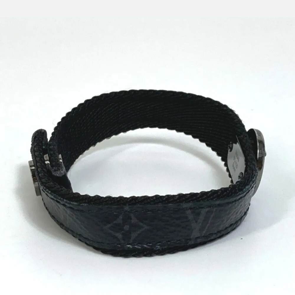 Louis Vuitton Luxury Bracelet Black leather with Silver Hardware absolutely gorg - Picture 6 of 10
